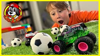 Monster Jam amp Hot Wheels Monster Trucks Racing ⚽️ SOCCER CHALLENGE [upl. by Silra344]