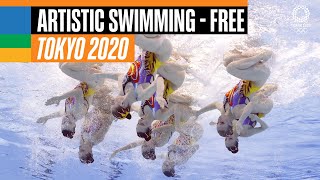 Artistic Swimming  Team Free Routine  ROC  Tokyo 2020 Replays [upl. by Gibson]