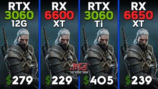 RTX 3060 12G vs RX 6600 XT vs RTX 3060 Ti vs RX 6650 XT  Ryzen 5 7600  Tested in 15 games [upl. by Eanrahs]