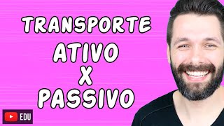 TRANSPORTE ATIVO E PASSIVO  Diferenças  Biologia com Samuel Cunha [upl. by Yann12]