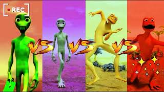 Funny Green Allien Dance VS Dame tu Cosita VS Patila [upl. by Matthieu905]