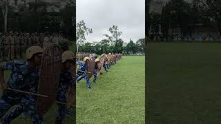 Civic police dhal lathi training shorts ytshort policetraining training [upl. by Loftis]