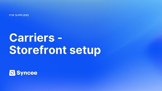 Carriers  How to Set Up Storefront on Syncee  Syncee Help Center [upl. by Sawyer]