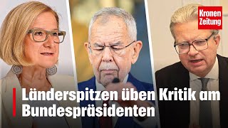 Länderspitzen üben Kritik am Bundespräsidenten  kronetv NEWS [upl. by Deming]