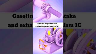 Exhaust engine mechanisms। Solidworks 3d animation shorts short [upl. by Kimura]