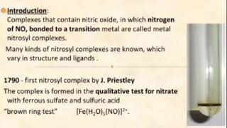 Metal nitrosyl complexes [upl. by Bekelja]