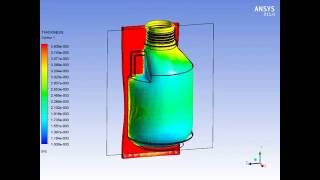 Blow Molding Polyflow simulation ofa plastic container [upl. by Grimes]