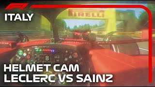 HELMET CAM Leclerc Chasing Sainz  2023 Italian Grand Prix  Assetto Corsa F1 [upl. by Stasny875]