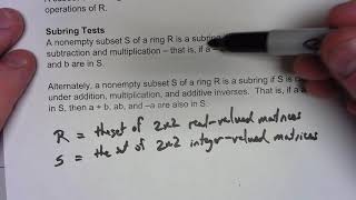 Abstract Algebra 123 Subrings [upl. by Kienan]