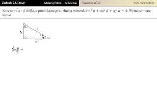 Zadanie 23  Matura próbna 05032013 Echo Dnia [upl. by Yduj]
