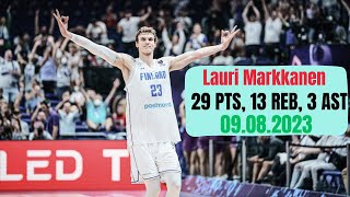 Awesome DUNKS and a HUGE Block Lauri Markkanen vs Estonia [upl. by Alohcin948]