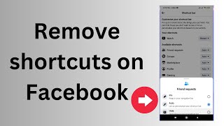 How to remove shortcuts on Facebook Updated July 2023 [upl. by Avalsorim]