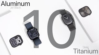 Apple Watch Series 10  Aluminum and Titanium Unboxing and Comparison [upl. by Barna390]