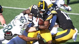 Michigan State Spartans vs Iowa Hawkeyes  2020 College Football Highlights [upl. by Nicolai]