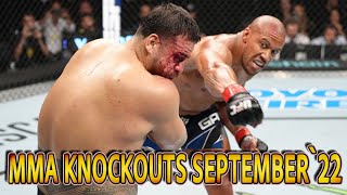 MMA knockouts September 2022 [upl. by Adnohryt486]