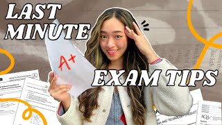 LAST MINUTE EXAM TIPS to SAVE YOUR GRADES stop crying from stress bestie 💪 [upl. by Ellemac]