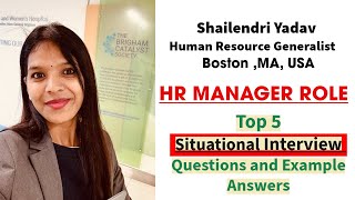 TOP 5 Situational based interview questions and answers for HR Manager role [upl. by Enilrae117]