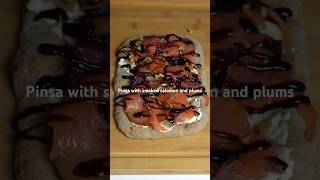 Pinsa  Salmon  Plums  Mascarpone shorts food recipe [upl. by Hemetaf]