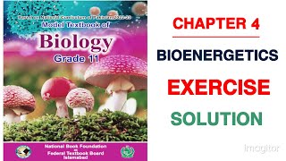 Biology Class 11th New NBF Chapter 4 Bioenergetics Exercise Questions Answers [upl. by Anirehtak]