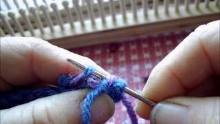 the back stitch bind off for knitting looms and boards [upl. by Irrem152]