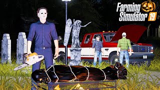 HAUNTED CAMPING WITH MICHAEL MYERS ROLEPLAY  FARMING SIMULATOR 2019 [upl. by Beverlee]