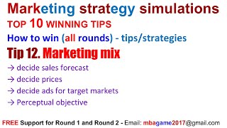 How to win Markstrat Top 10 winning tips Round 1 to 10 Tip 12B Marketing Mix Part 2 [upl. by Silra]