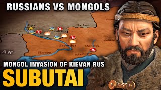 Battle of the Kalka River 1223  Subutai and Jebe Vs Mstislav III [upl. by Niessuh]