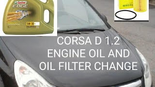 WYMIANA OLEJU I FILTRA OPEL CORSA D ASTRA MERIVA MASŁO POD KORKIEM OIL CHANGE 12 ECOTEC BENZYNA [upl. by Gurias]