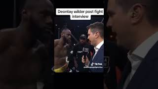 Donte Wilder post fight interview [upl. by Yleik]