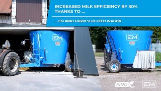 Increased milk efficiency by 30 with EM RINO FX600 SLIM  Short video report  EM VIDEO [upl. by Auberon]