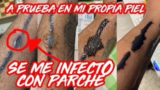 Como CURAR TATUAJE con PARCHE Saniderm Chamantra Second Skin o cualquier marca Chamuca tattoo [upl. by Bernice]