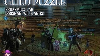 Guild Wars 2  Guild Puzzle Proxemics Lab  Brisban Wildlands [upl. by Orlina]