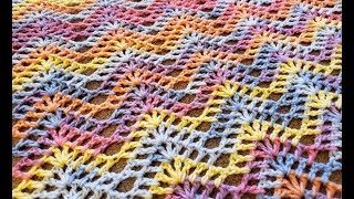 The Lacy Chevron Stitch Crochet Tutorial [upl. by Rimidalv]