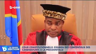 Cour constitutionnelle  examen des contentieux des candidatures à la présidentielle [upl. by Sabba]