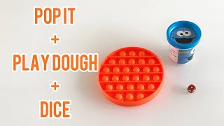 Pop it  play dough  dice Educational games with kids Learning numbers Montessori games [upl. by Nahsin]