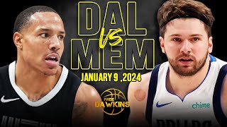 Dallas Mavericks vs Memphis Grizzlies Full Game Highlights  January 9 2024  FreeDawkins [upl. by Clift195]