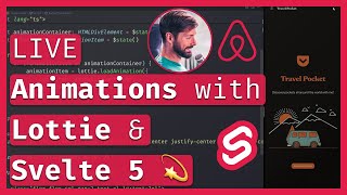 Animations with Lottie and Svelte 5  SvelteKit 💫 featuring PocketBase 🎥 LIVE Coding amp Chill 🔴 [upl. by Kathye]