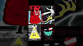 Golb amp Discord Vs Bill Cipher amp Black Hat adventuretime mylittlepony gravityfalls villainous [upl. by Kirt]