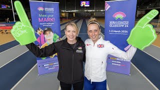 Eilidh Doyle Meets Jemma Reekie  World Athletics Indoor Championships Glasgow 24 [upl. by Anivlek323]