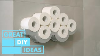 How to make a Toilet Roll Holder  DIY  Great Home Ideas [upl. by Marentic271]