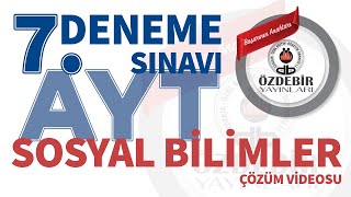 Mayıs 2024  YKS 7 Deneme Sınavı AYT SOSYAL BİLİMLER 2 Çözüm Videoları [upl. by Eddi]