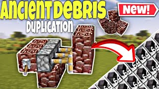 Minecraft 121  SIMPLE Working Unlimited Ancient Debris Netherite Duper Farm  Tutorial Bedrock [upl. by Azmah299]