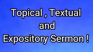 Topical  Textual  Expository Sermon  Homiletics by Julie Mae Dino [upl. by Anstus]