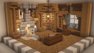 Living Room Interior Design  Minecraft Tutorial [upl. by Ambrosius]