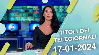 Titoli dei telegiornali del 17012024 [upl. by Jacquetta346]