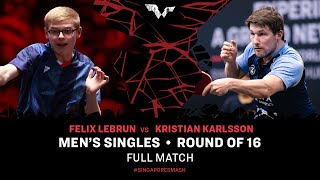 FULL MATCH  Kristian KARLSSON vs Felix LEBRUN  MS R16  SingaporeSmash 2024 [upl. by Nnayelsel]