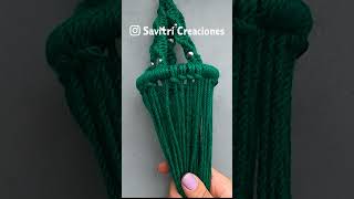 Árbol de Navidad en Macramé youtubeshorts macrametutorial macrametutorial [upl. by Fancy]