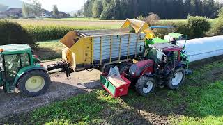 Maissilage in Siloschlauch pressen 🇨🇭🌽 [upl. by Ck]