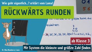 Rückwärts runden kleinste und größte Zahl beim runden Schritt für Schritt von Anfang an erklärt [upl. by Amada835]