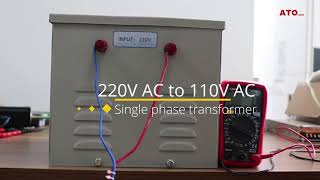 Testing step up amp step down 220V to 110V isolation transformer [upl. by Oinotna869]